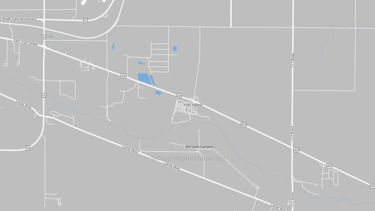 Bike Grade map of 67843, KS
