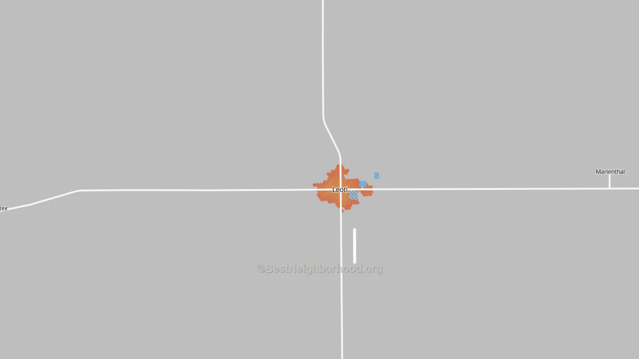 Bike Grade map of 67861, KS