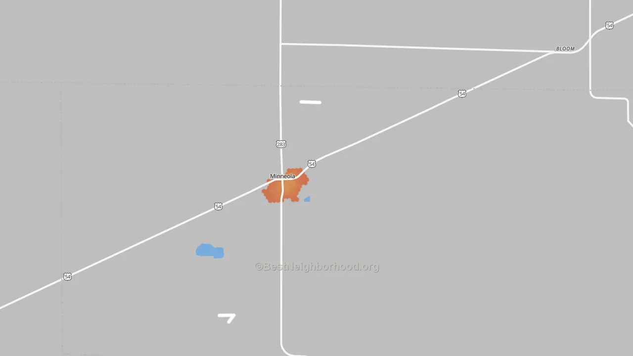 Bike Grade map of 67865, KS
