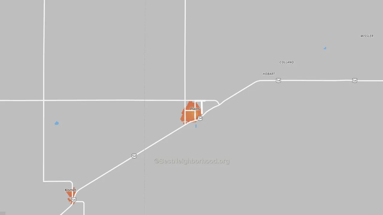 Bike Grade map of 67869, KS