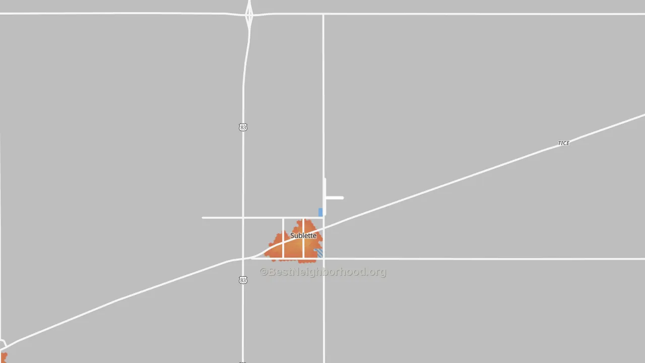 Bike Grade map of 67877, KS