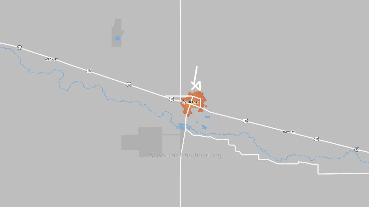 Bike Grade map of 67878, KS