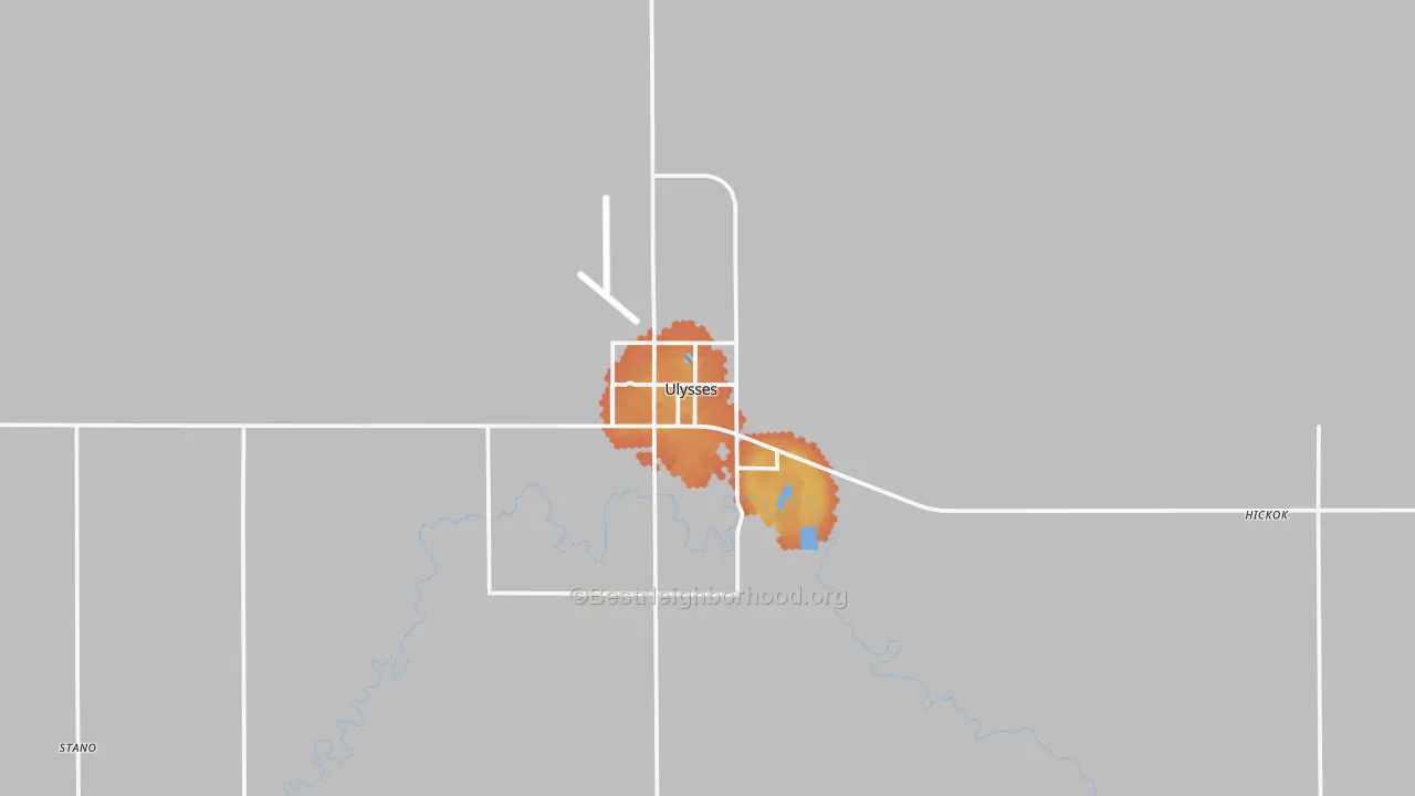 Bike Grade map of 67880, KS