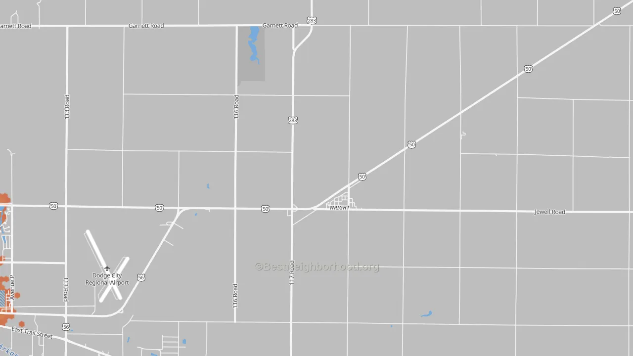 Bike Grade map of 67882, KS