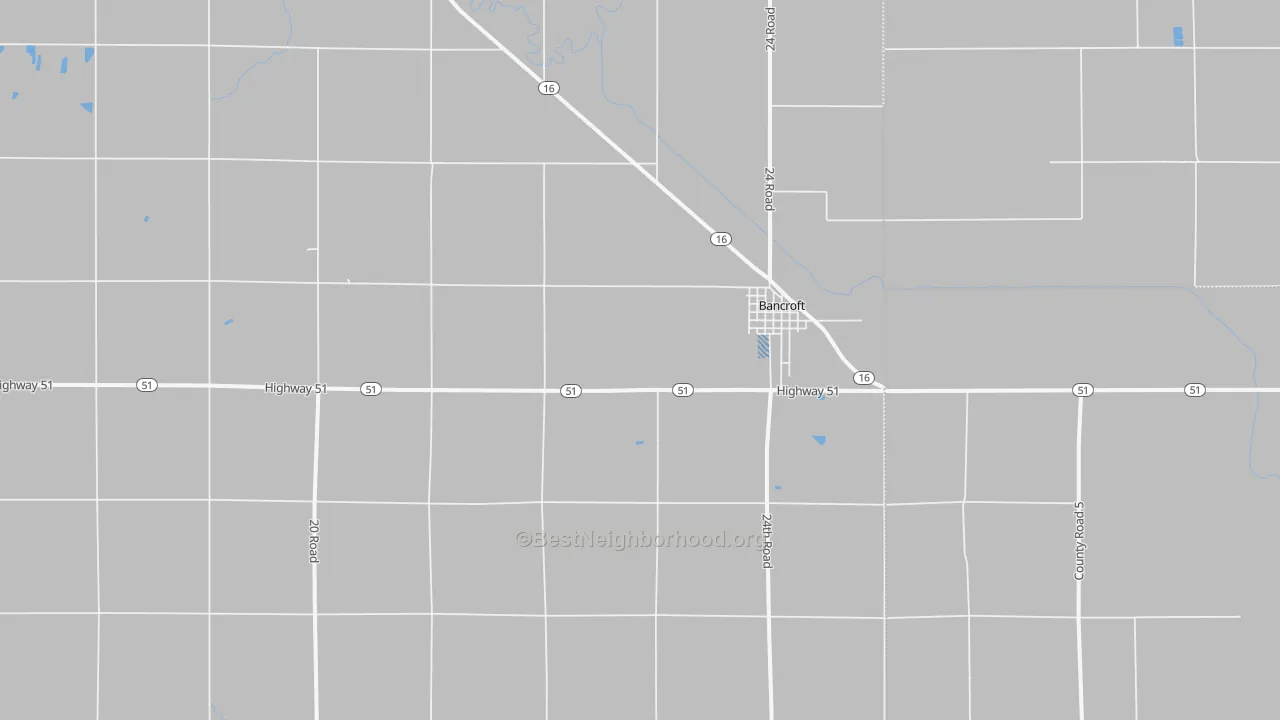 Bike Grade map of 68004, NE