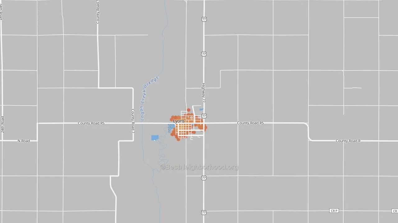 Bike Grade map of 68038, NE