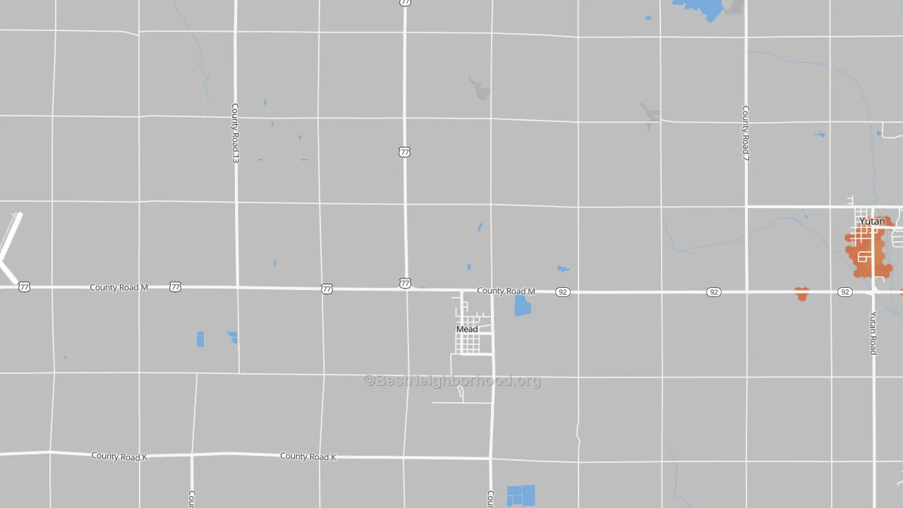 Bike Grade map of 68041, NE
