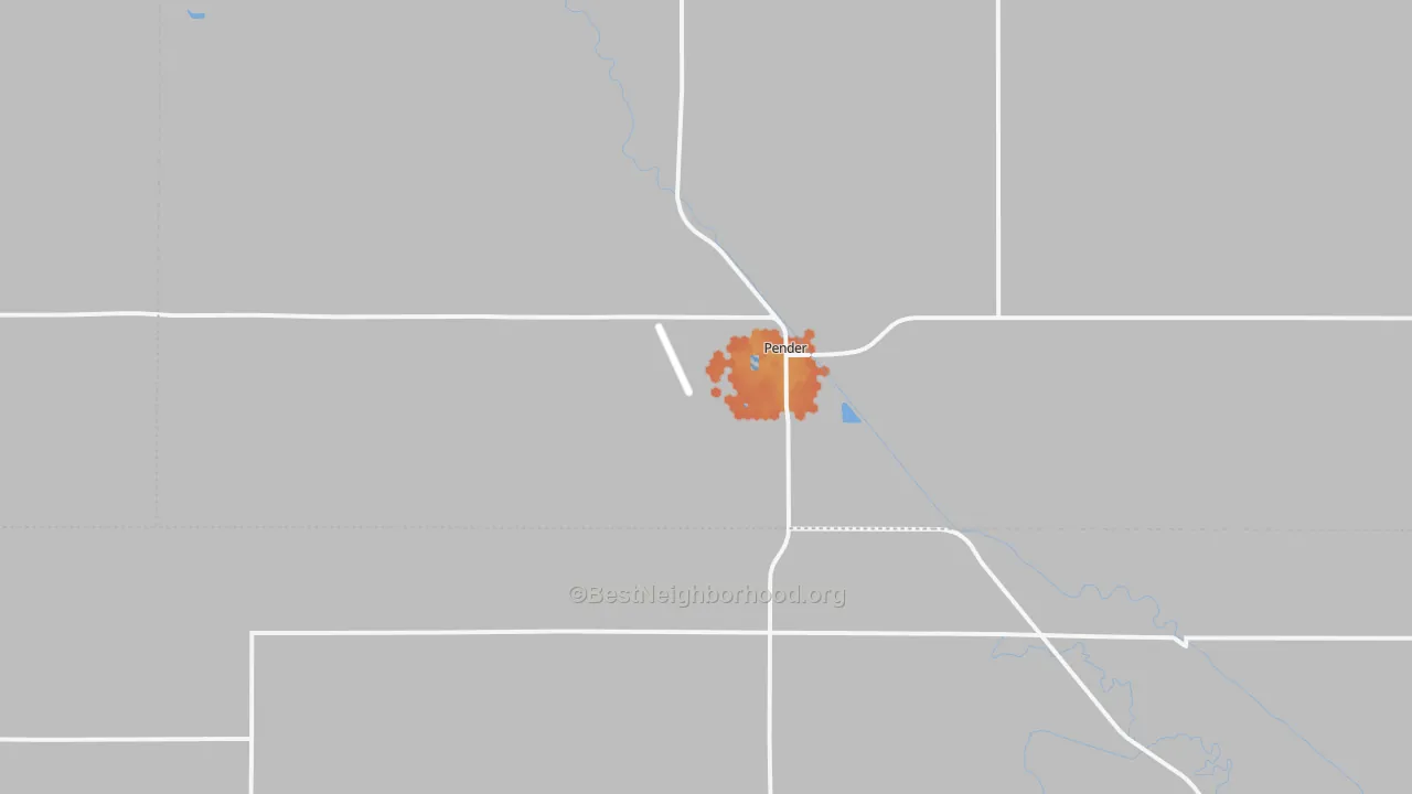 Bike Grade map of 68047, NE