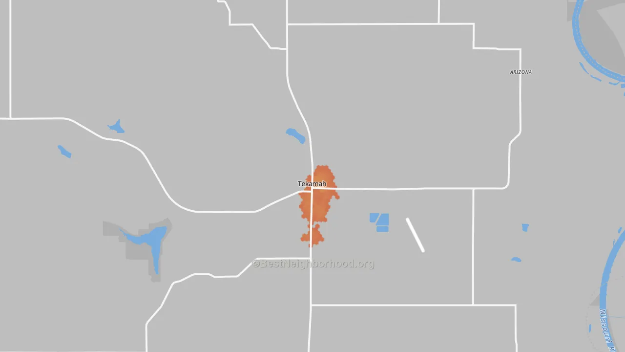 Bike Grade map of 68061, NE