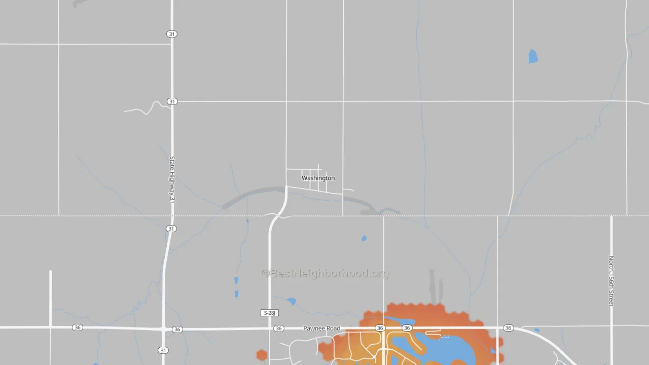 Bike Grade map of 68068, NE