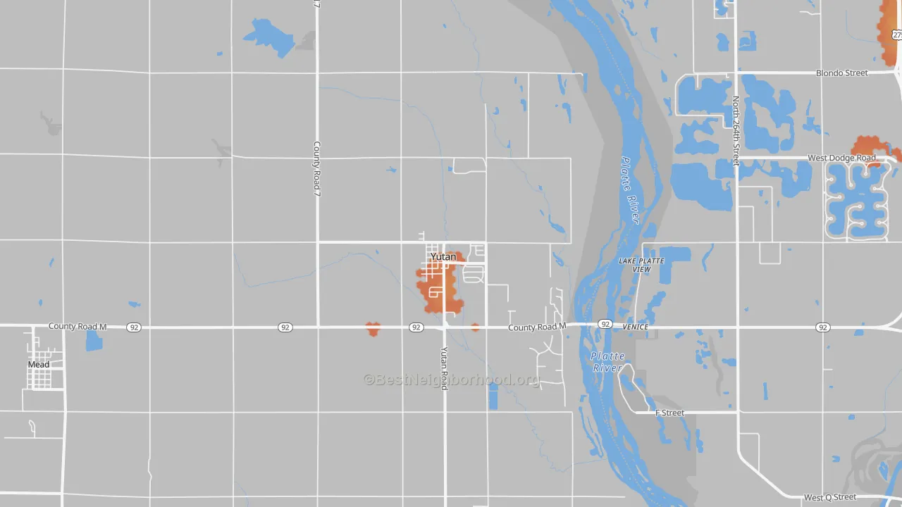 Bike Grade map of 68073, NE
