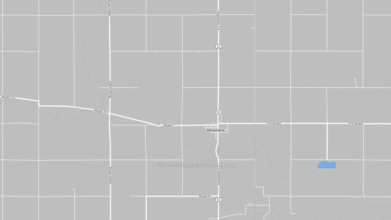 Bike Grade map of 68303, NE