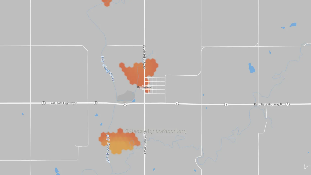 Bike Grade map of 68309, NE