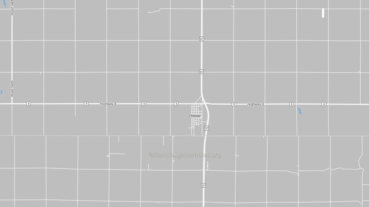 Bike Grade map of 68327, NE