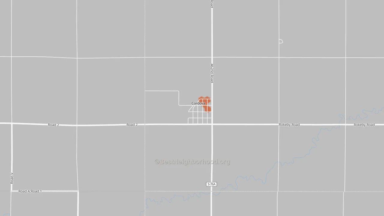 Bike Grade map of 68330, NE