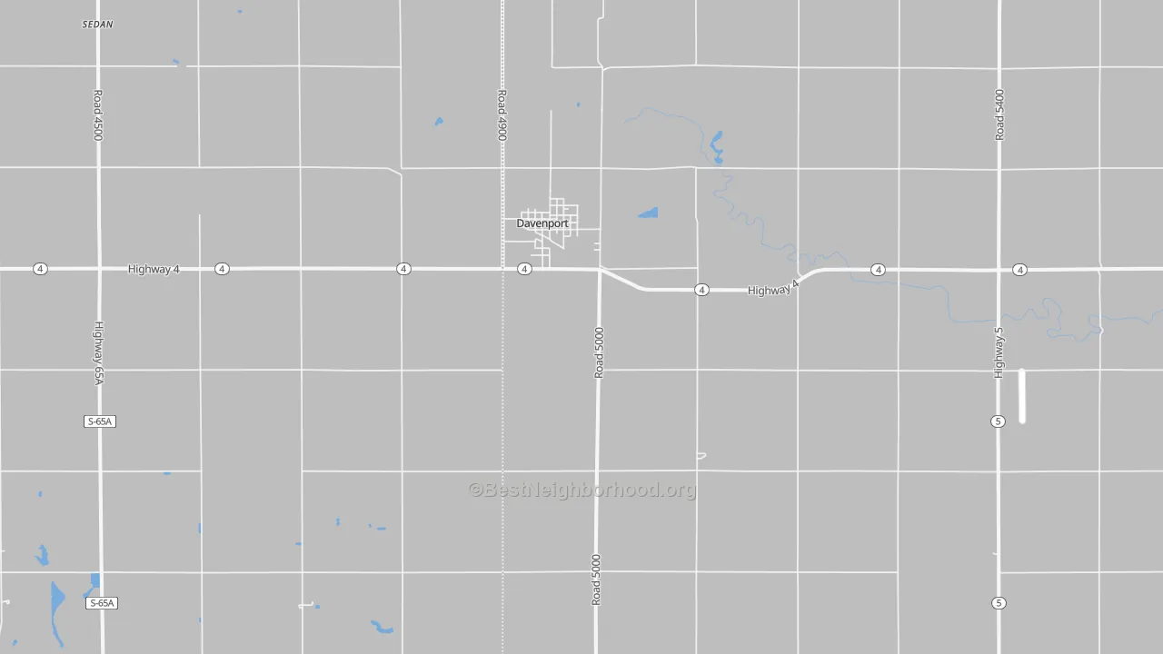 Bike Grade map of 68335, NE