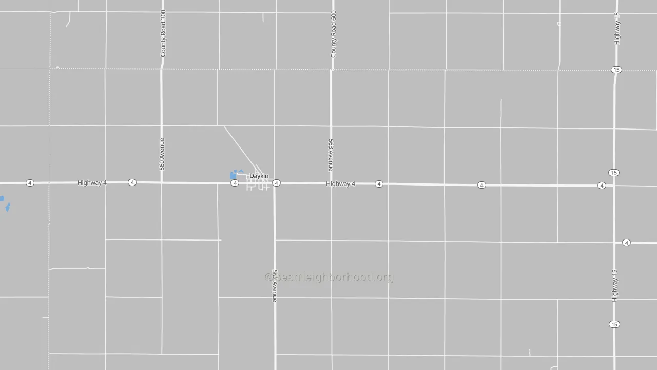 Bike Grade map of 68338, NE