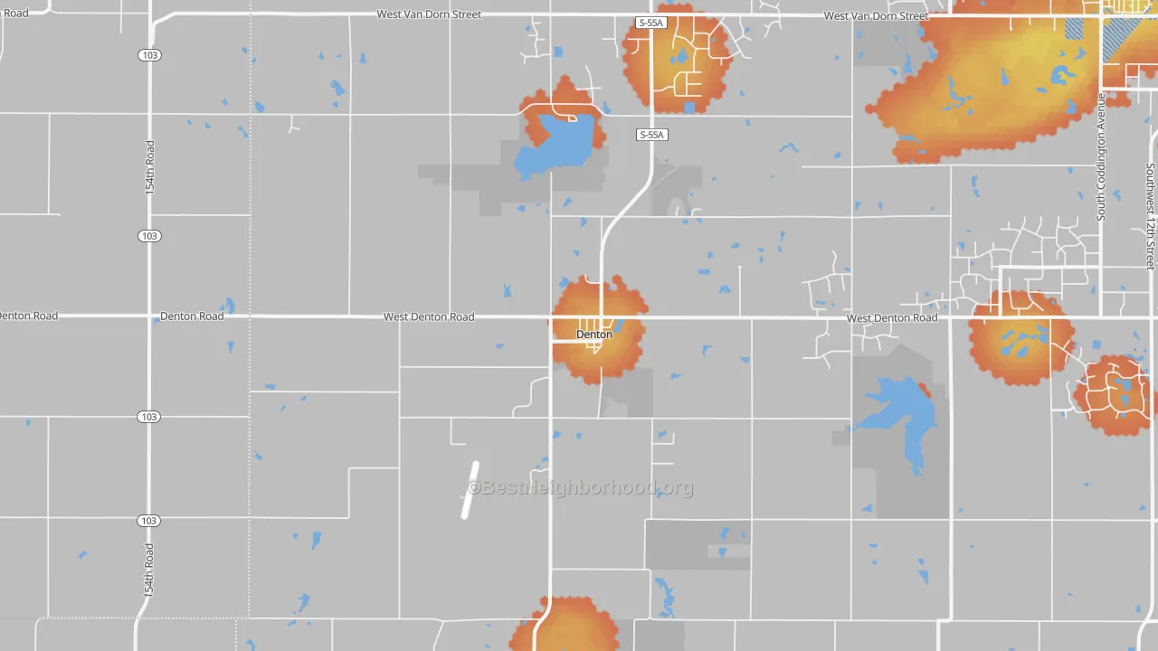Bike Grade map of 68339, NE
