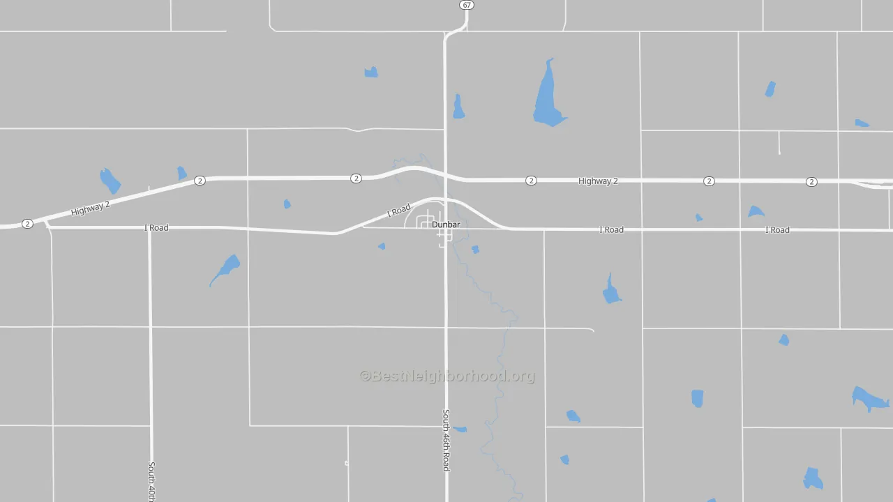 Bike Grade map of 68346, NE