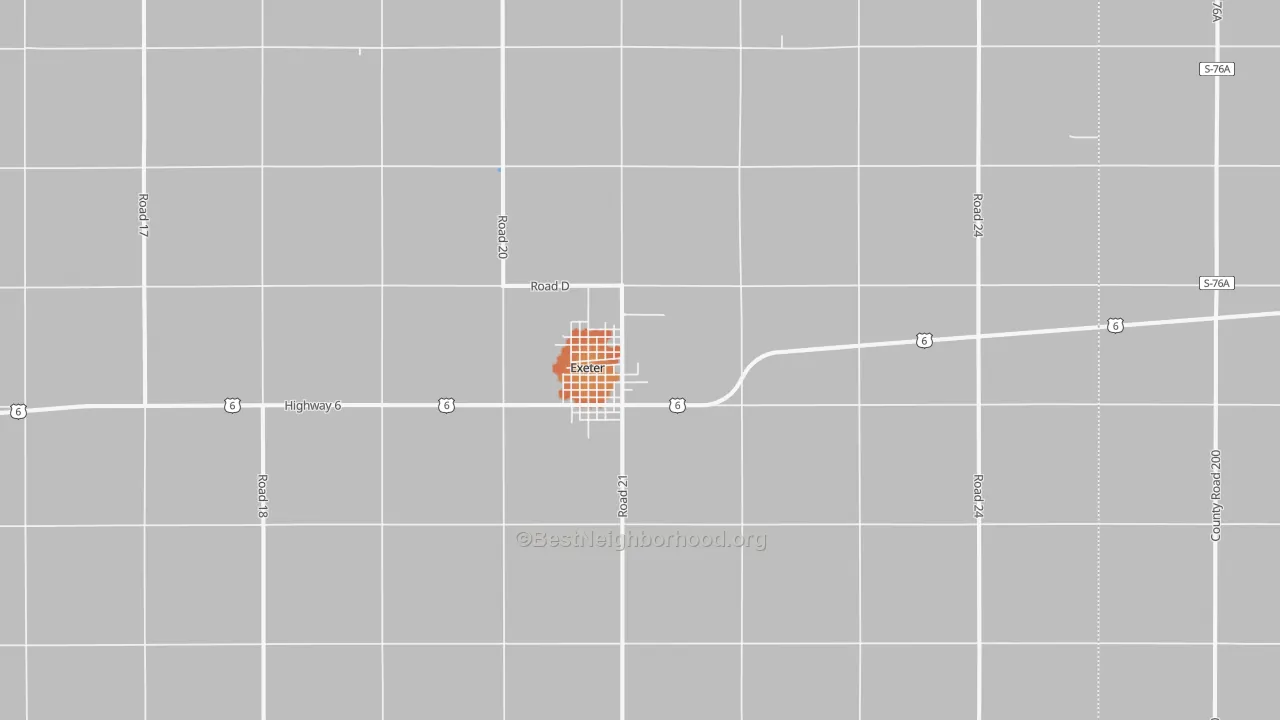 Bike Grade map of 68351, NE