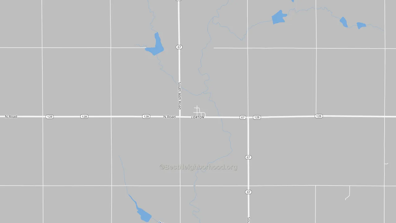 Bike Grade map of 68382, NE
