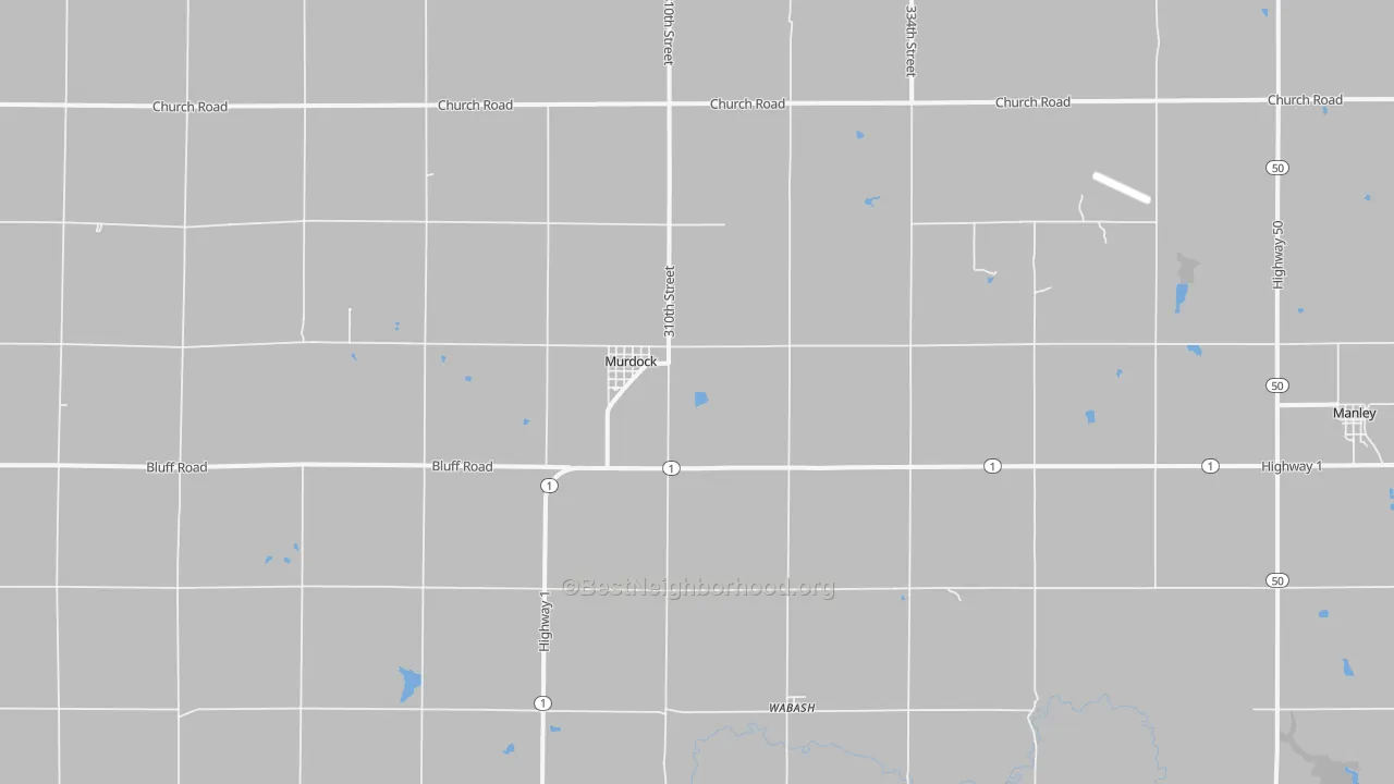 Bike Grade map of 68407, NE