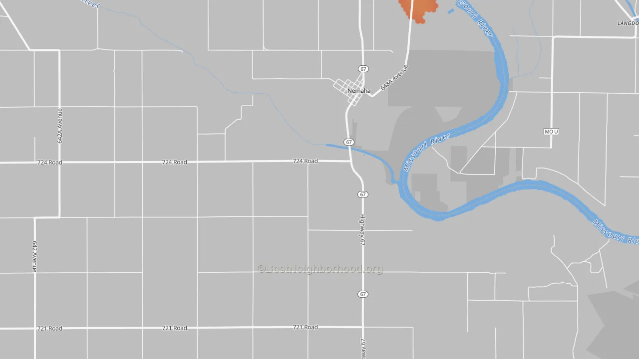 Bike Grade map of 68414, NE