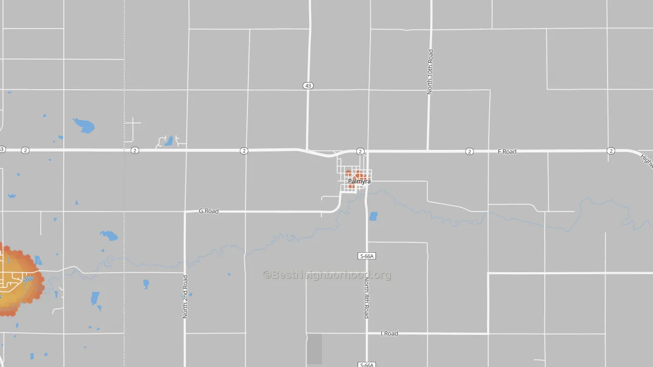 Bike Grade map of 68418, NE