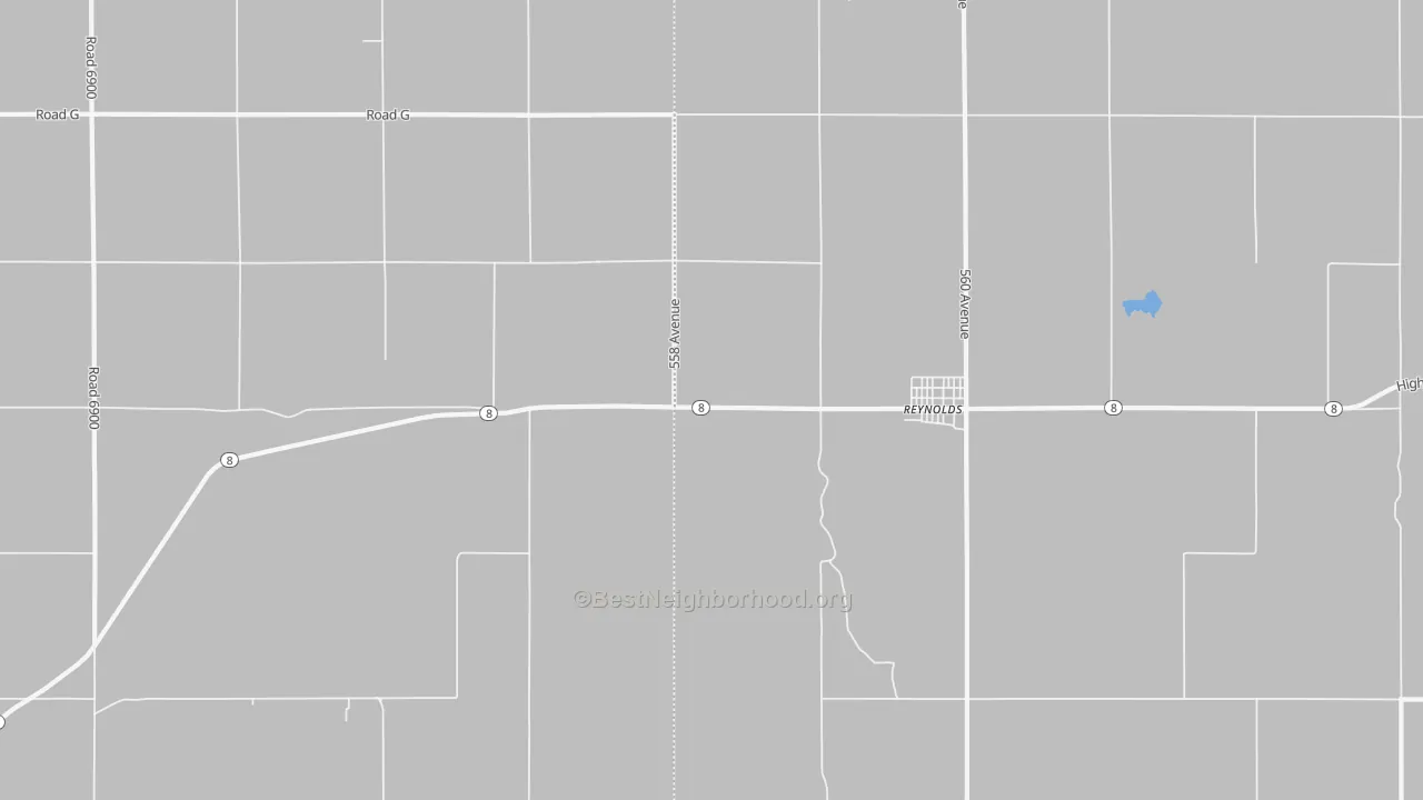 Bike Grade map of 68429, NE