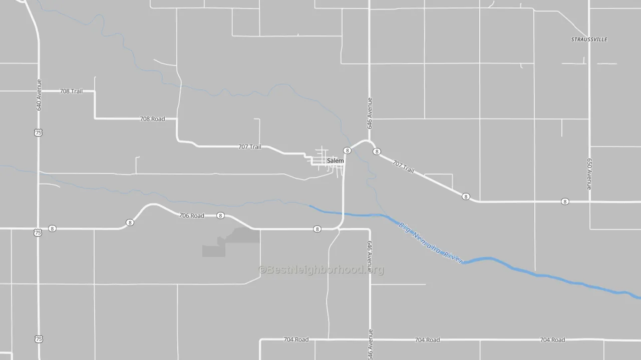 Bike Grade map of 68433, NE