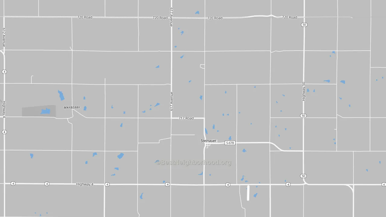 Bike Grade map of 68441, NE