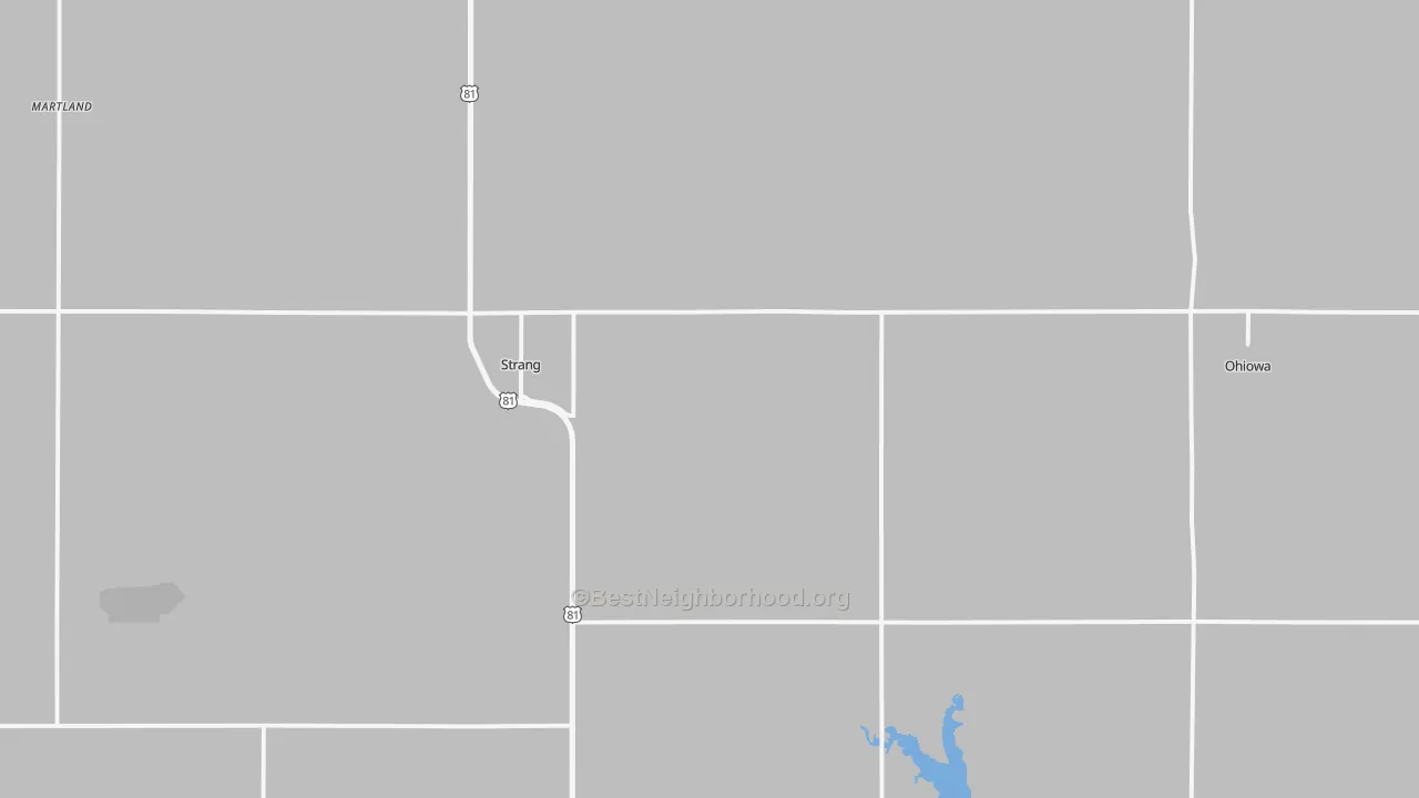Bike Grade map of 68444, NE