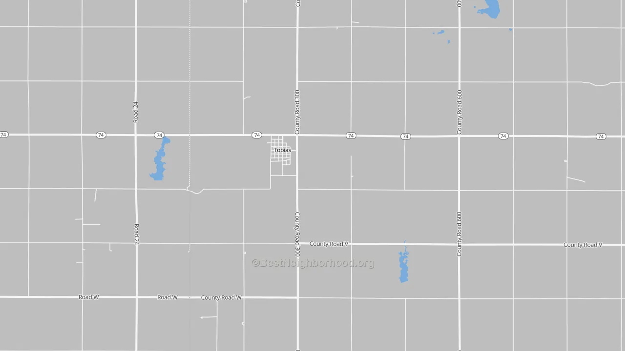 Bike Grade map of 68453, NE