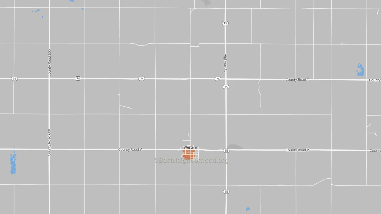 Bike Grade map of 68464, NE