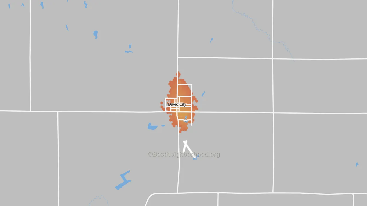 Bike Grade map of 68632, NE