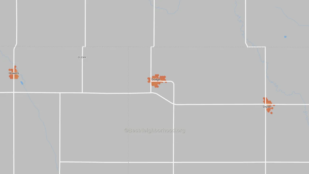 Bike Grade map of 68633, NE