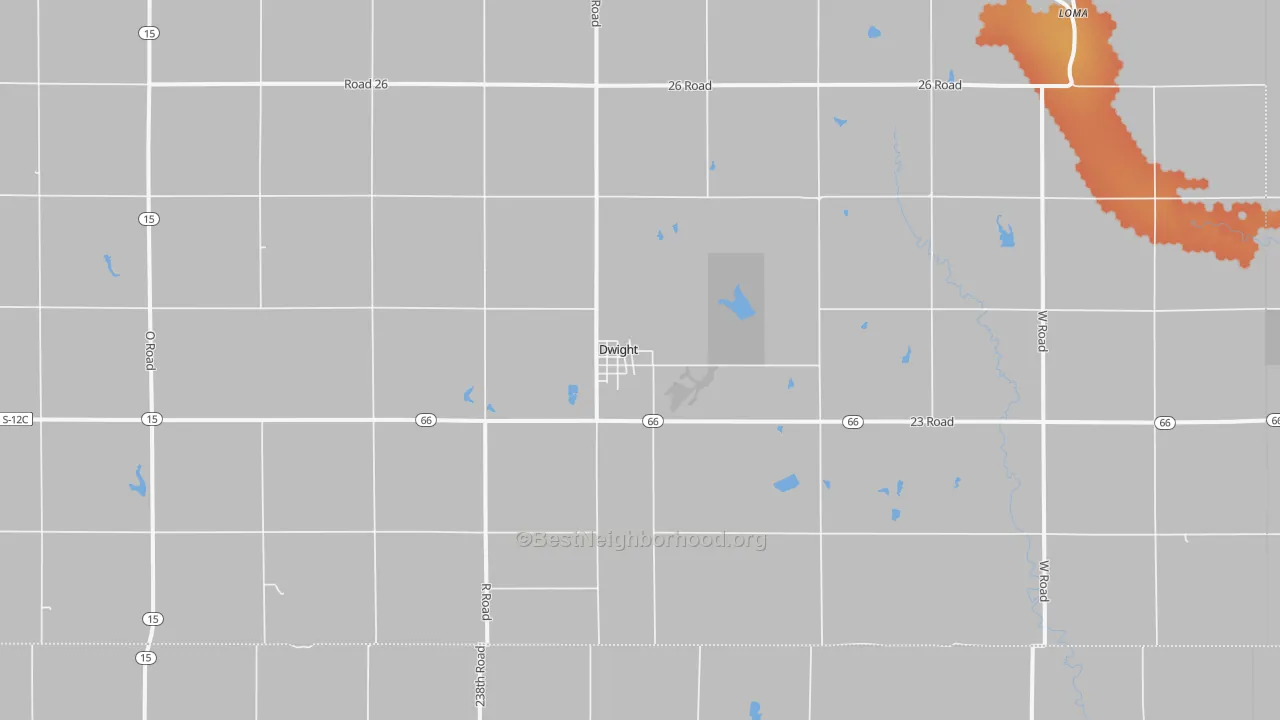 Bike Grade map of 68635, NE