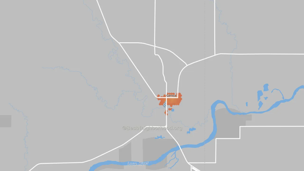 Bike Grade map of 68640, NE