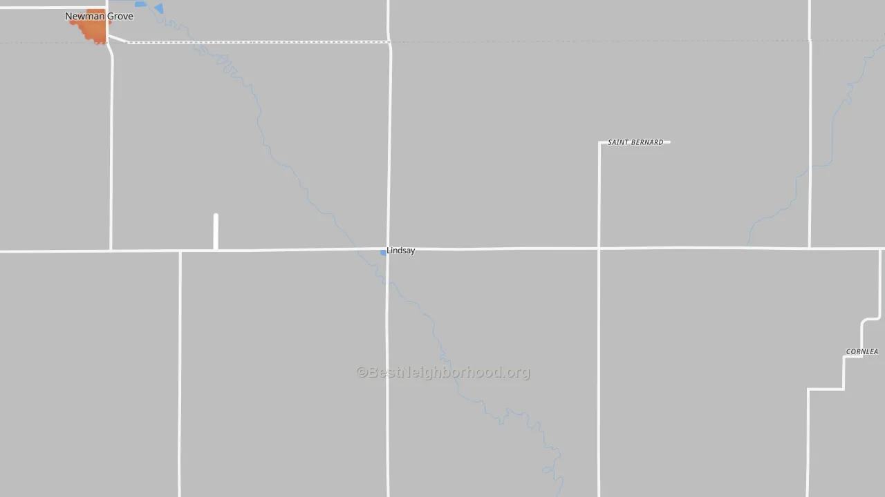 Bike Grade map of 68644, NE