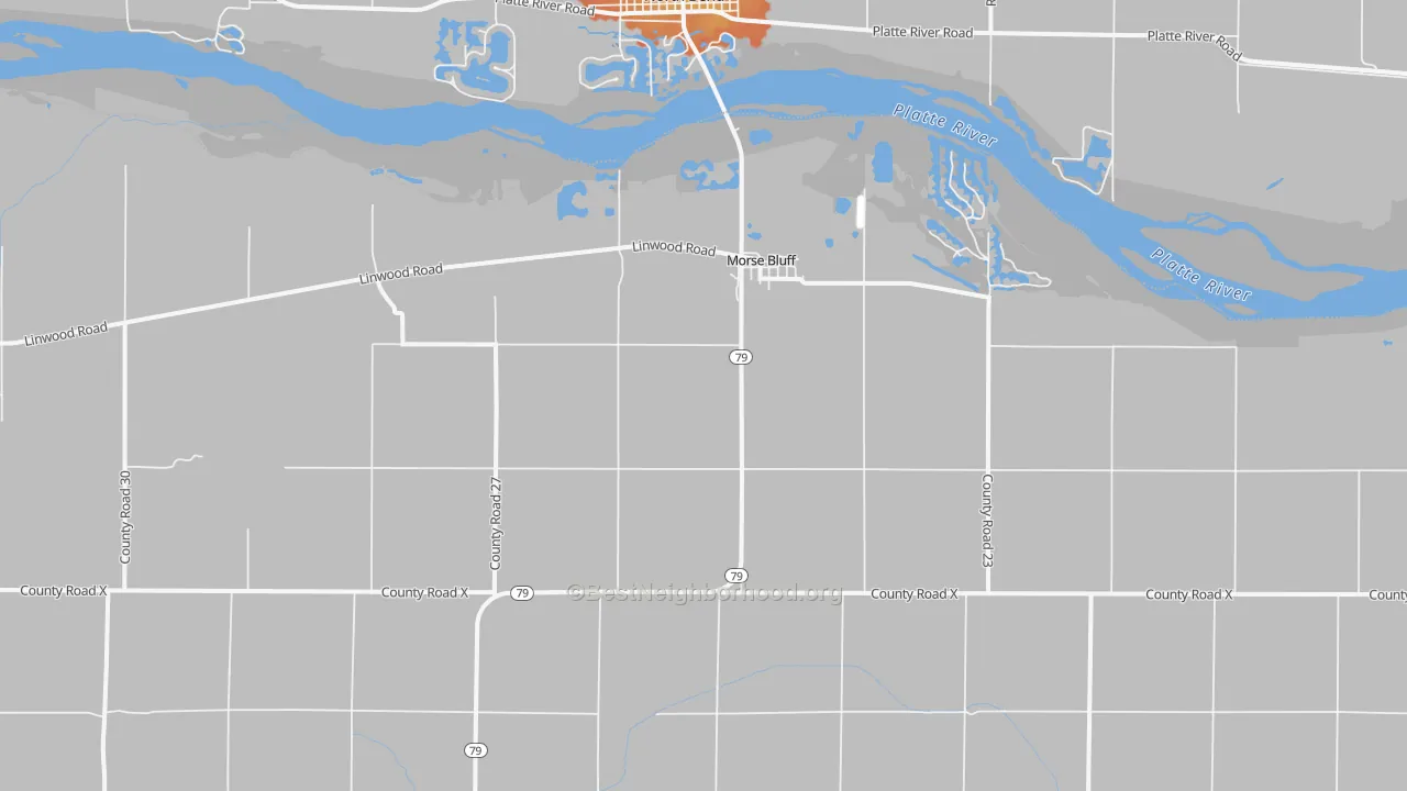 Bike Grade map of 68648, NE