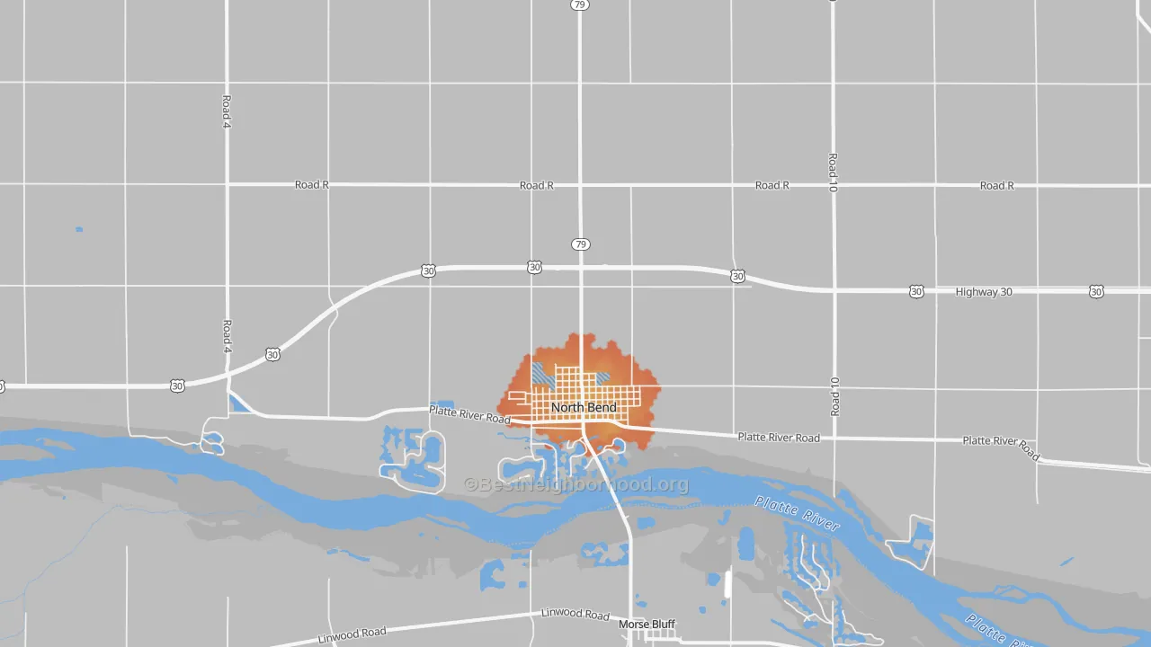 Bike Grade map of 68649, NE