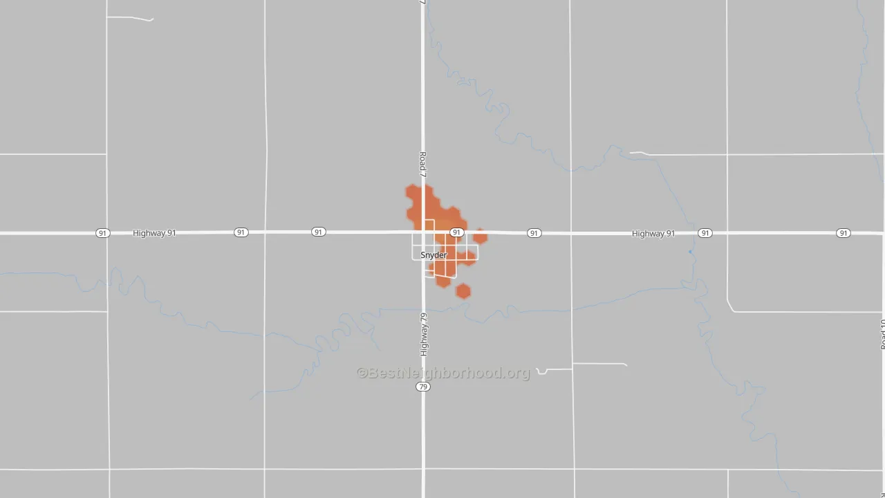 Bike Grade map of 68664, NE