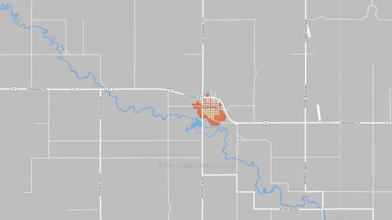 Bike Grade map of 68665, NE