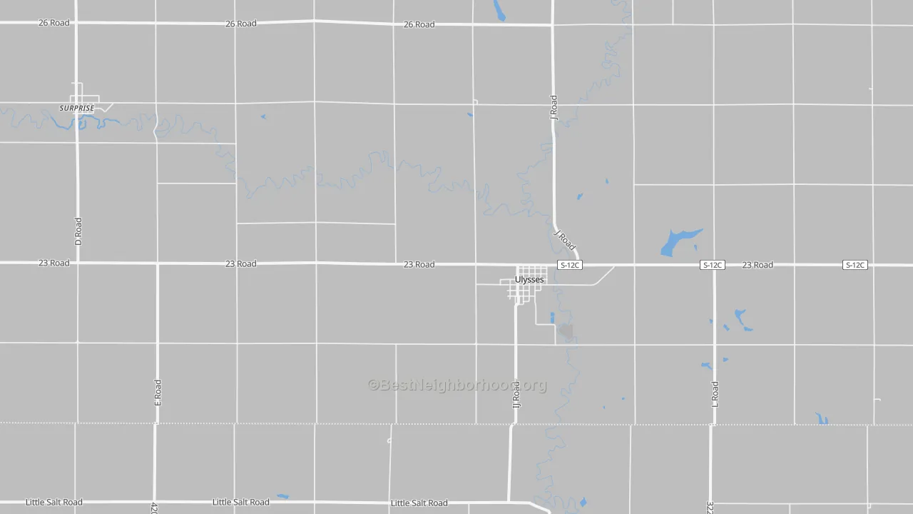 Bike Grade map of 68669, NE