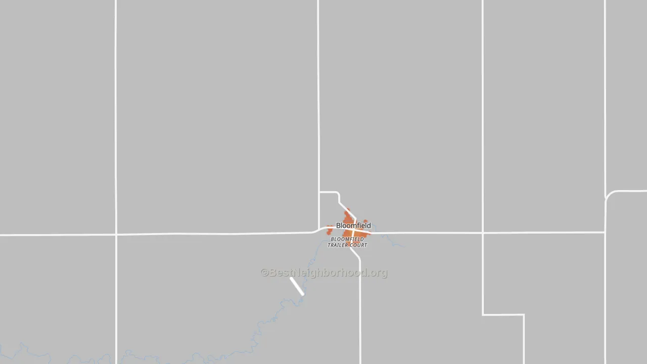 Bike Grade map of 68718, NE