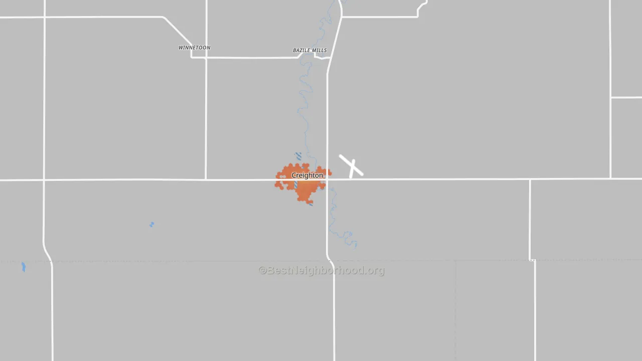 Bike Grade map of 68729, NE