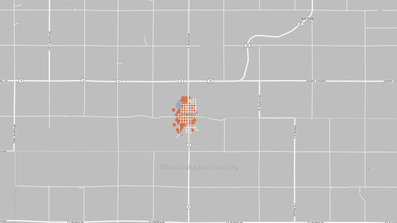 Bike Grade map of 68733, NE
