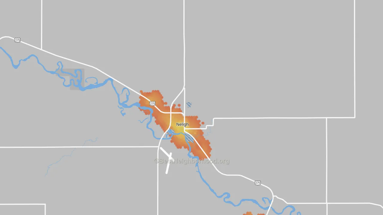 Bike Grade map of 68756, NE