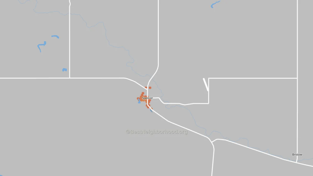 Bike Grade map of 68777, NE