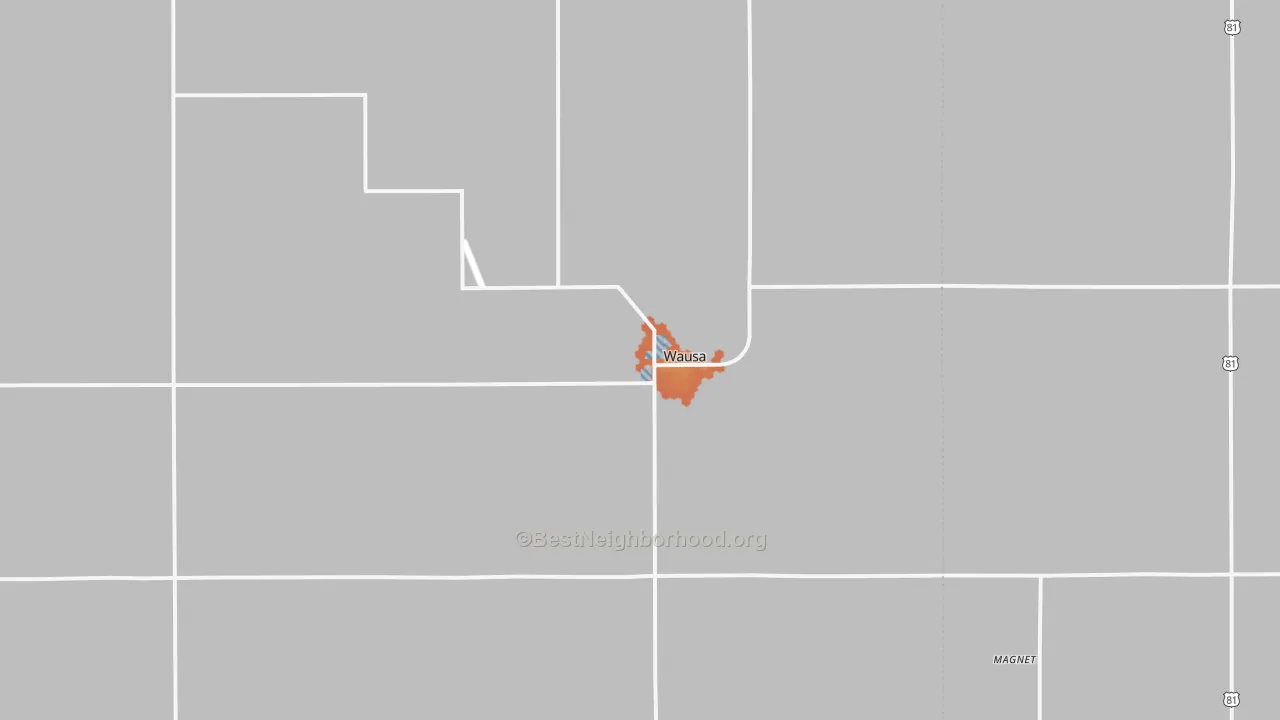 Bike Grade map of 68786, NE